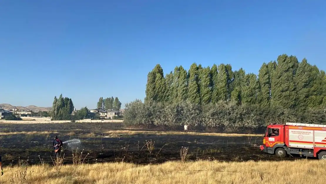 Van'da anız yangını