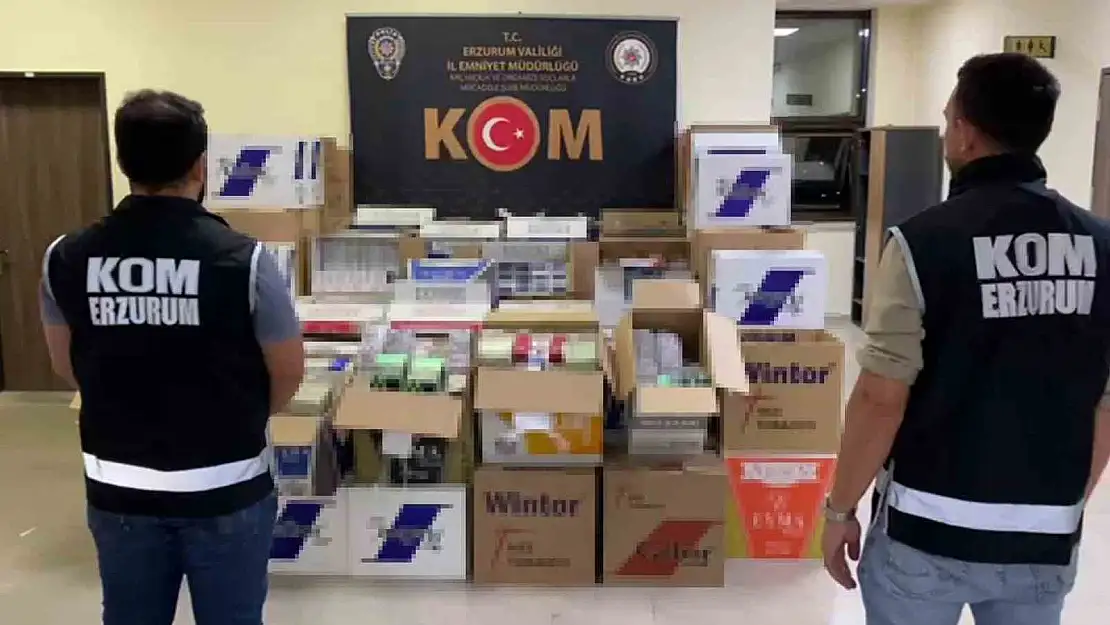 Erzurum'da kaçak sigara operasyonu