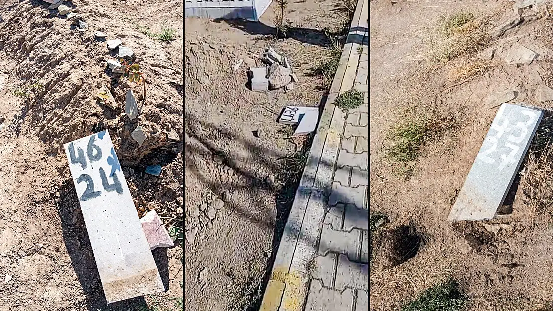 Van'da onlarca mezarı tahrip ettiler