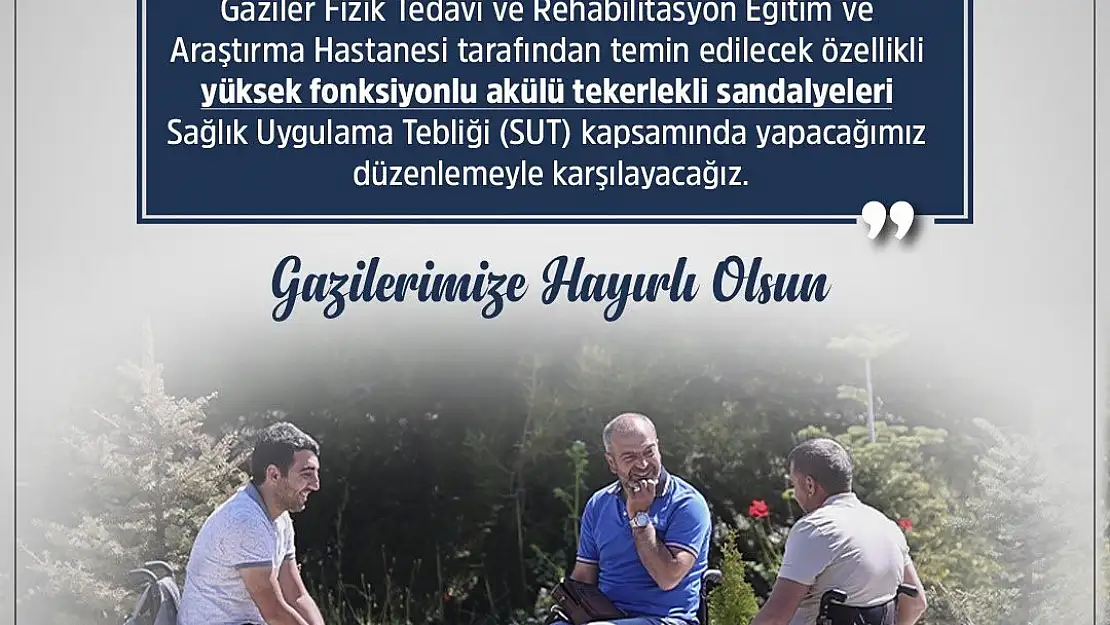 Gazilerin tekerlekli sandalye ihtiyacını SGK karşılayacak