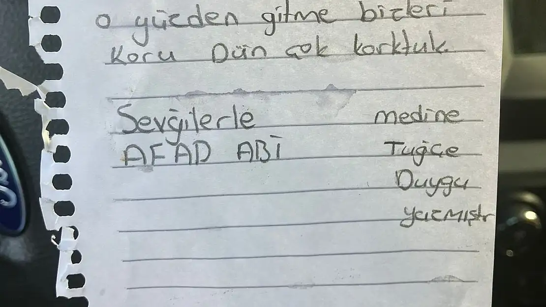 Bitlisli çocuklardan AFAD'a duygulandıran not