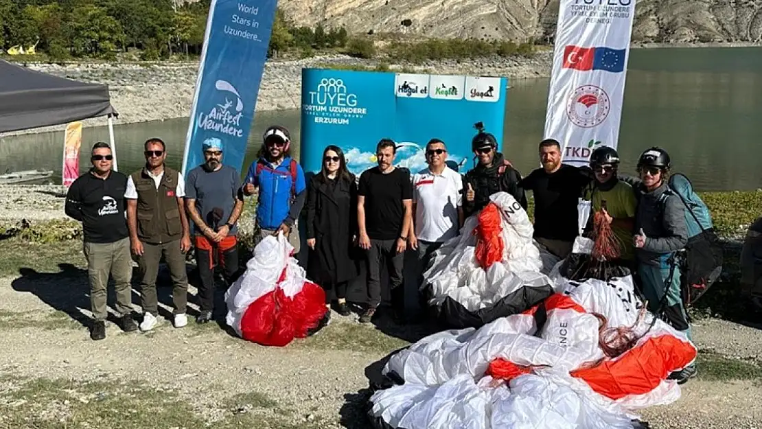 Erzurum'da hava sporları festivali nefes kesti