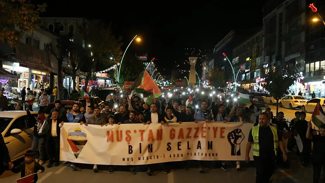 Muş'ta İsrail'in Gazze'ye yönelik saldırıları protesto edildi