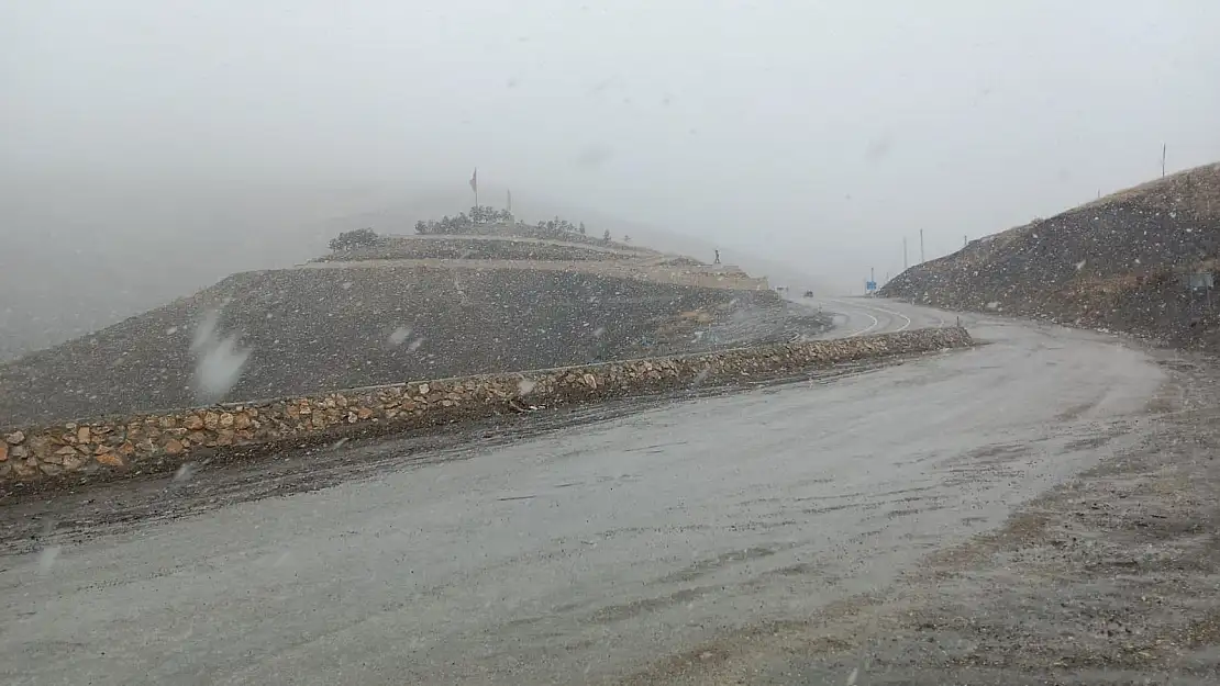 Erzurum'da mevsimin ilk kar yağışı başladı