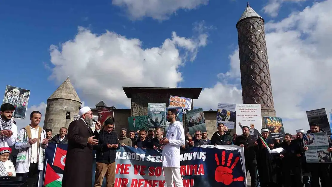 Erzurum'da Hamas lideri Yahya Sinvar için gıyabi cenaze namazı kılındı