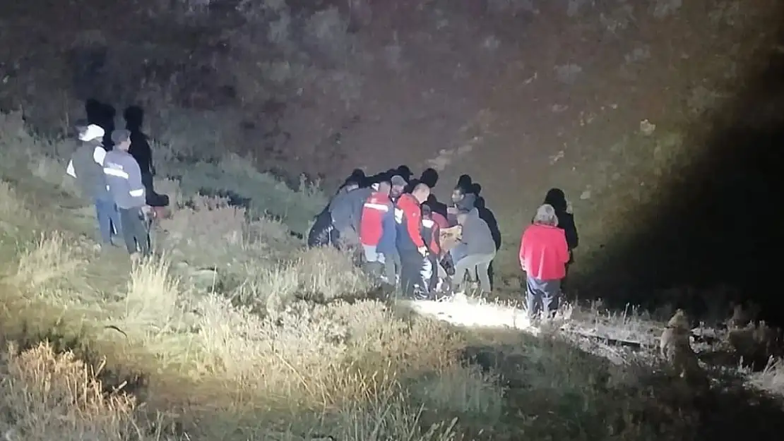 Mahsur kalan ineği AFAD Kurtardı