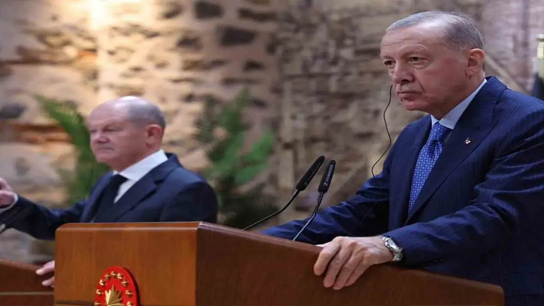 Cumhurbaşkanı Erdoğan ile Almanya Başbakanı Olaf Scholz Basın Toplası Düzenledi