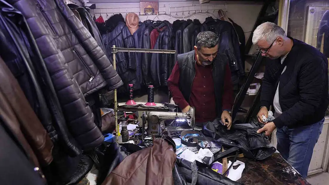 Diyarbakır'da deri montlar, onarılıp yıllarca kullanılıyor