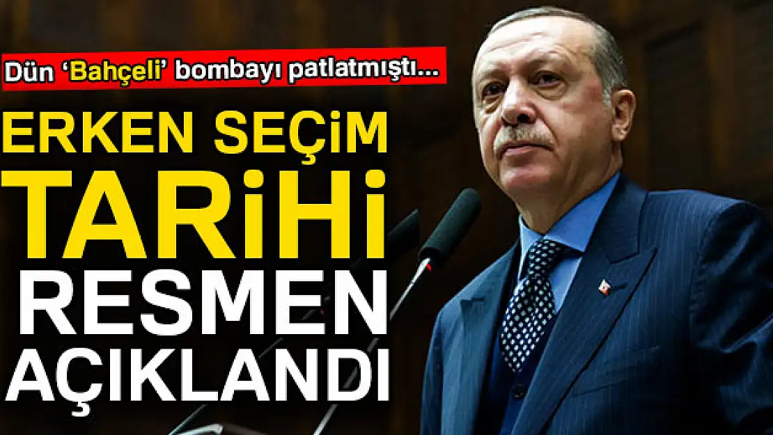 Seçimler 24 Haziran 2018'de yapılacak