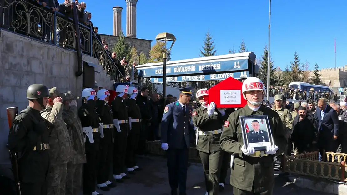 Mardin'de Görev Yapan Üsteğmen Fatih Çelik Memleketi Erzurum'da Defnedildi