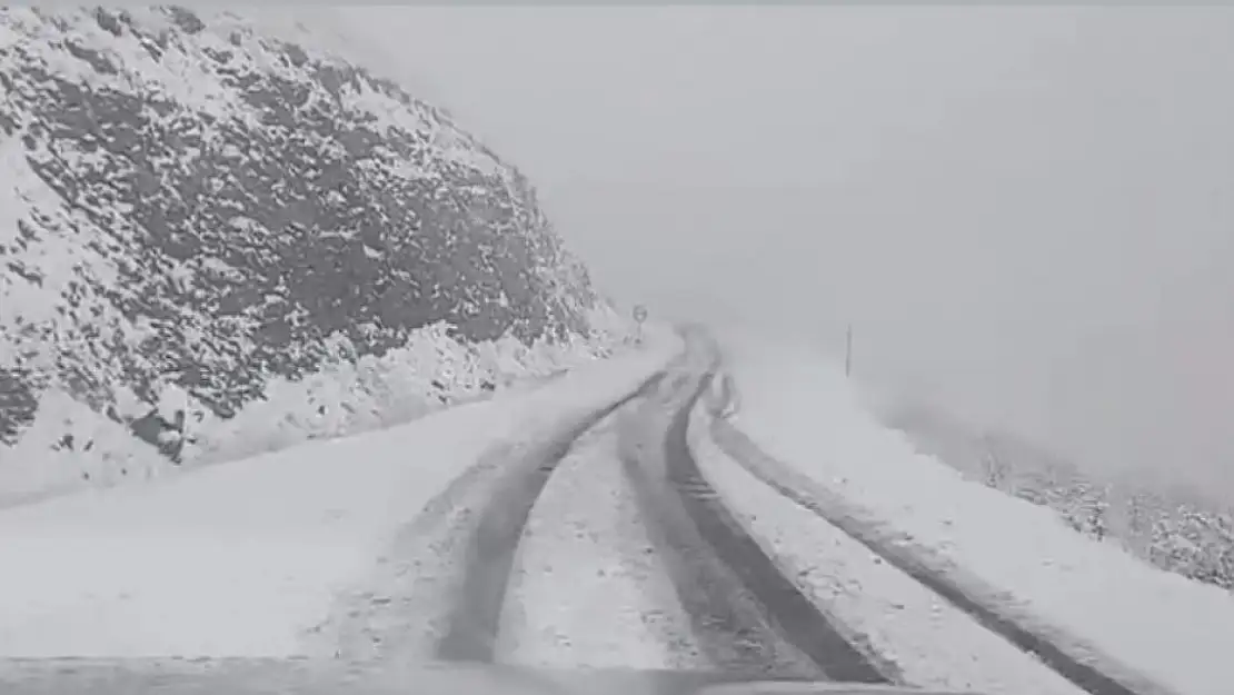 Van Karabet Geçidi'ne  Yılın İlk Karı Düştü