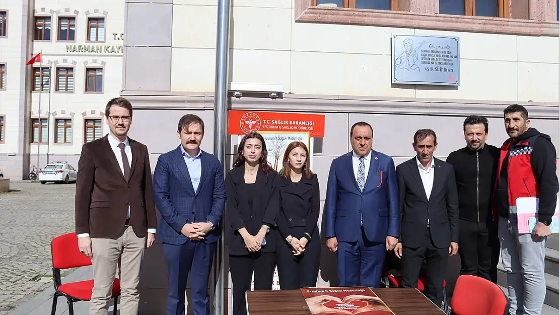 Erzurum'da organ bağışı standı kuruldu