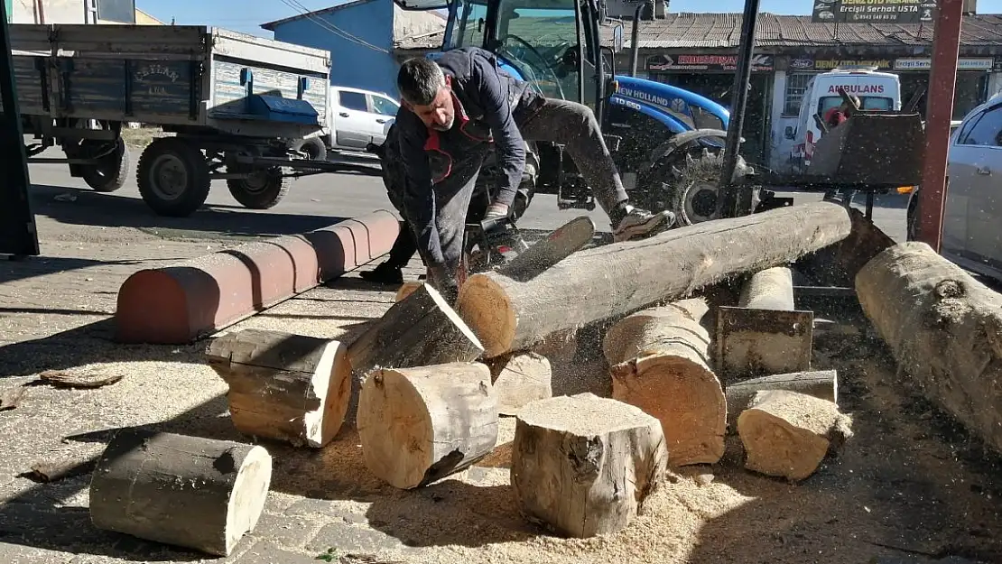 Ağrı'da hızarcılar iş başı yaptı