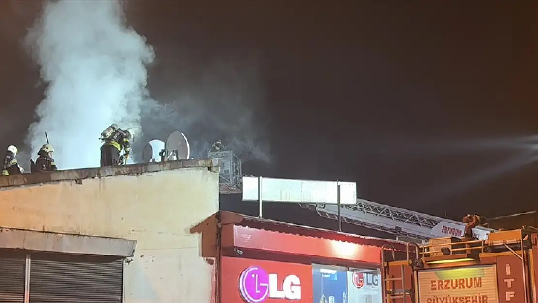 Erzurum'da çay ocağında yangın çıktı