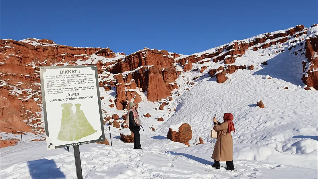 Erzurum'daki Narman Peribacaları doğa tutkunlarını kendine çekiyor