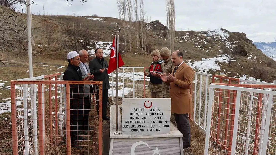 Oltu'da Şehit Hurşit Yeşilyurt'a vefa ziyareti