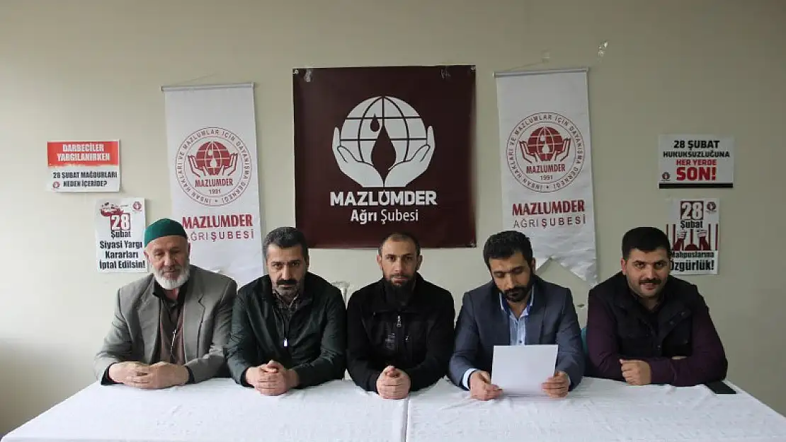 Mazlumder Ağrı Şubesi'nden 28 Şubat açıklaması