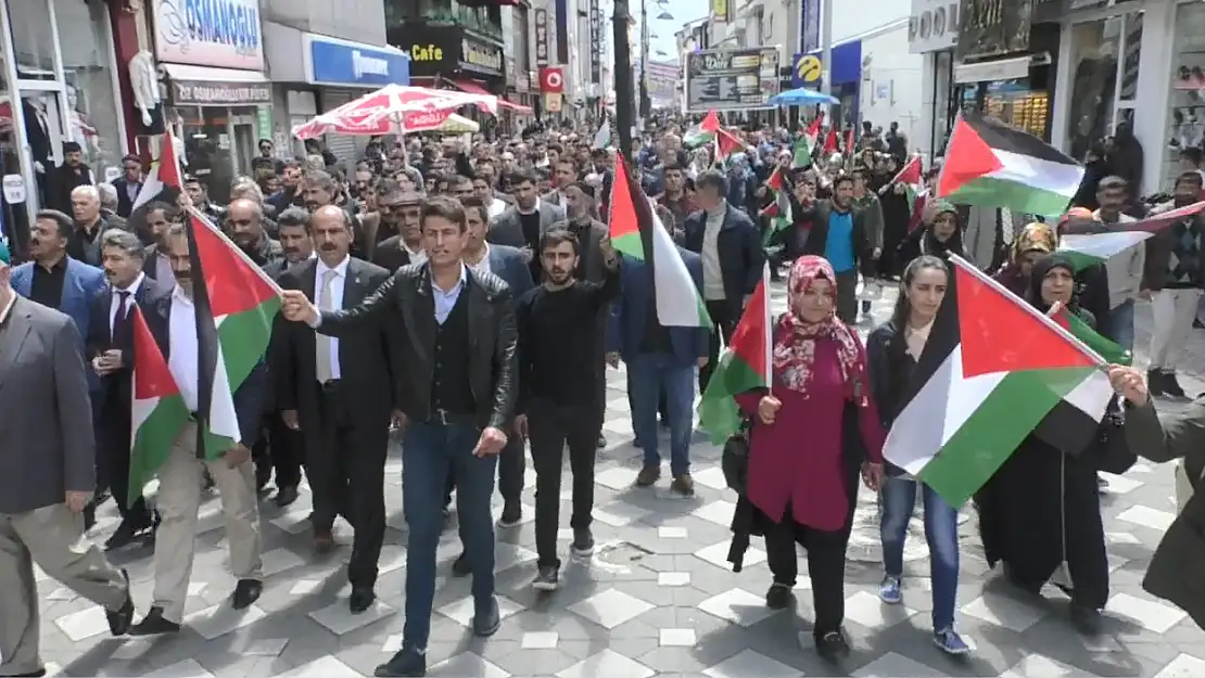 Ağrı Filistin için tek yürek oldu