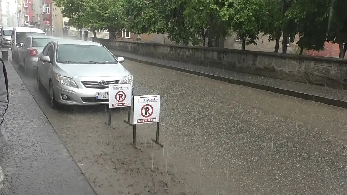Ağrı'da yağmur yerini doluya bıraktı