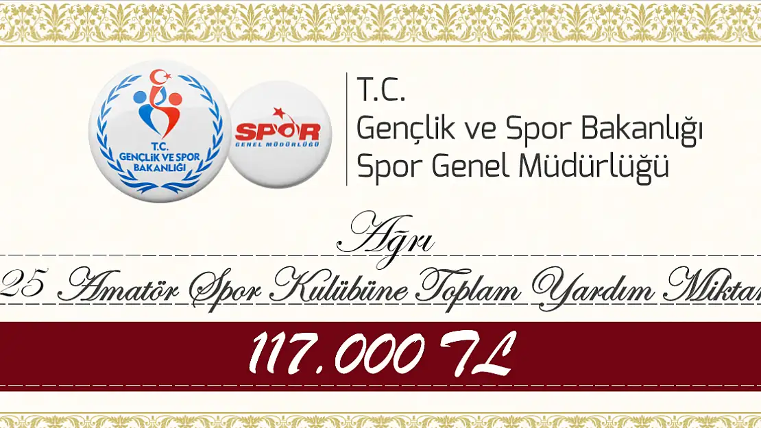 Ağrı'da spor kulüplerinde yardım devam ediyor