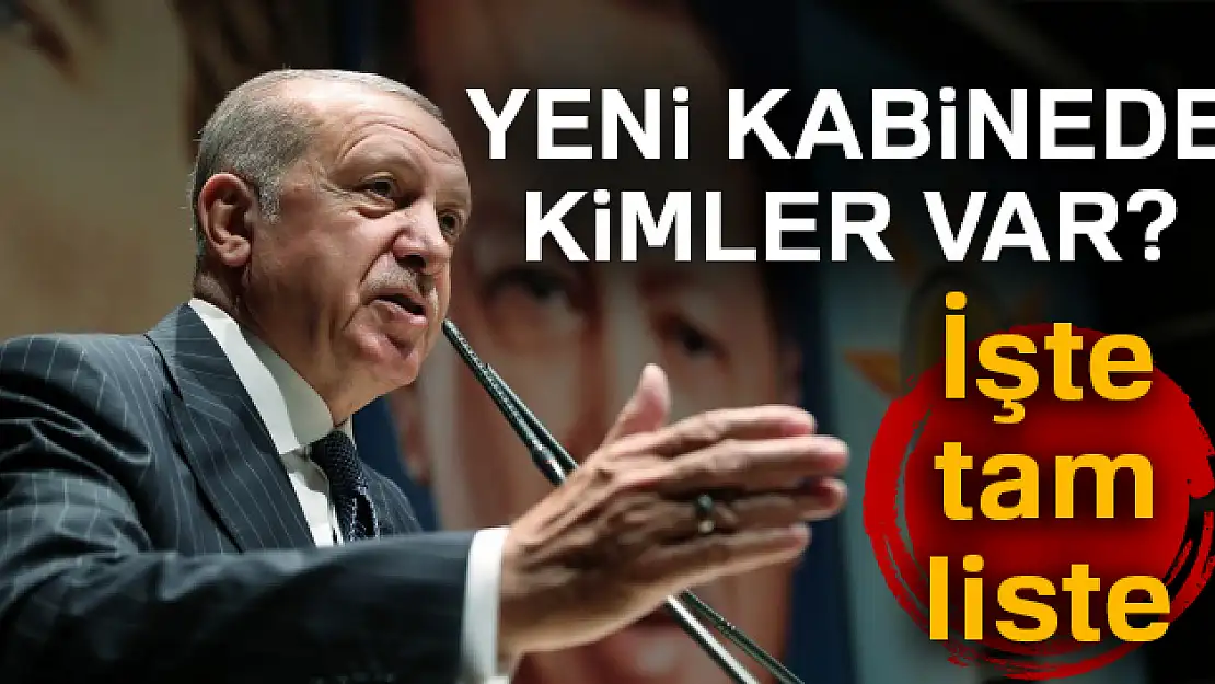 Yeni kabine açıklandı