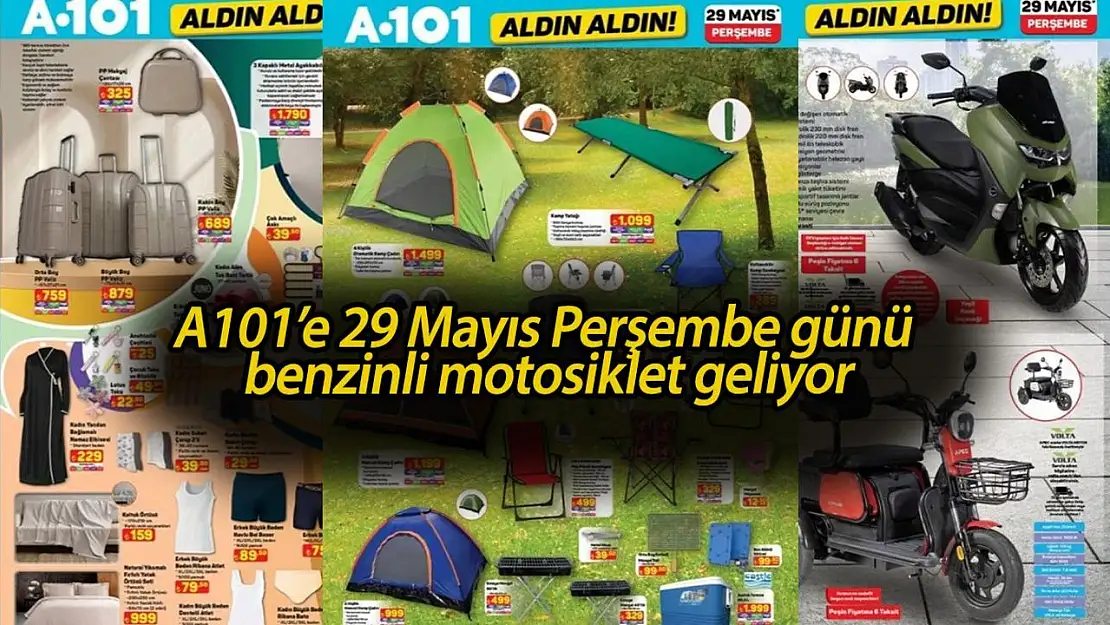29 Mayıs Perşembe A101 Kataloğu Yayınlandı: A101'e Benzinli Motosiklet Geliyor!