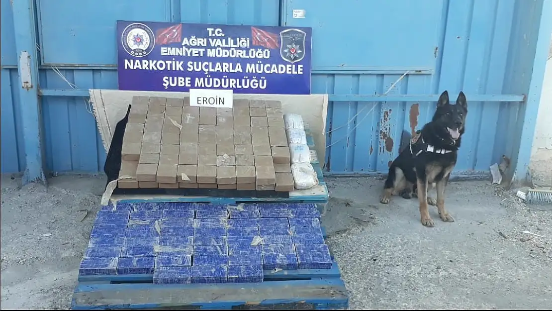 Ağrı'da 102 kilo 372 gram eroin ele geçirildi