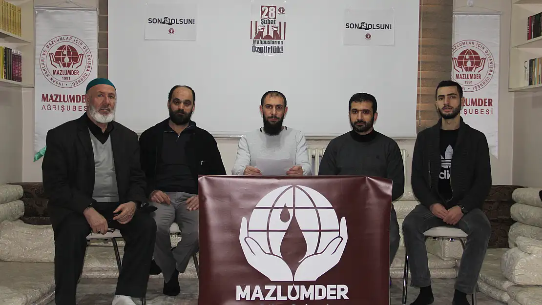 MAZLUMDER Ağrı Şubesi'nden 28 Şubat protestosu