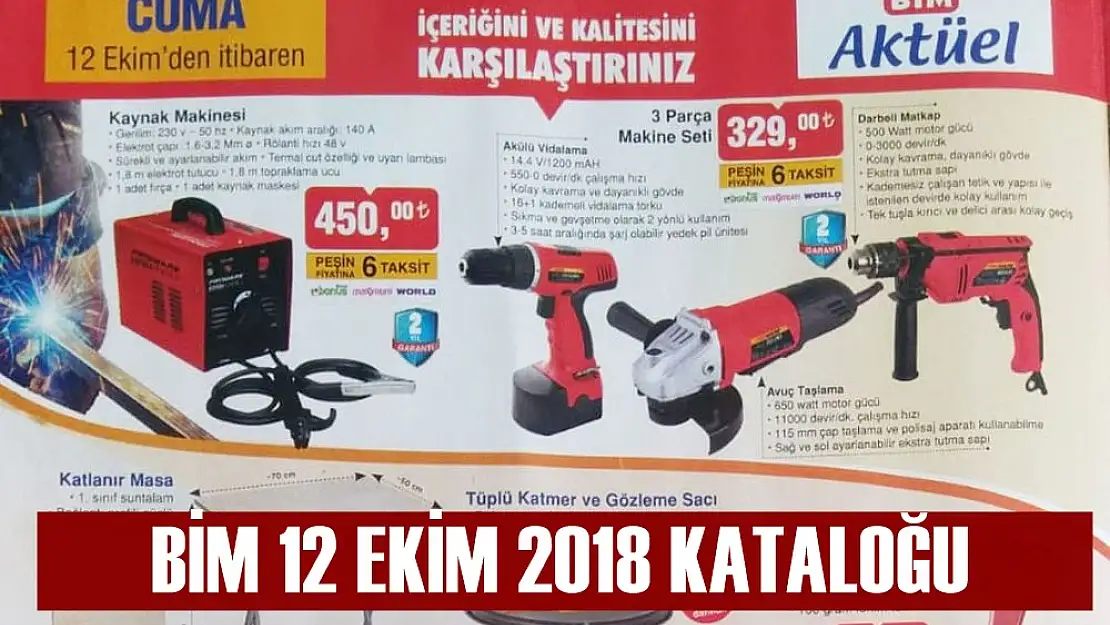 Bim 12 Ekim 2018 İndirimli Aktüel Ürünler Kataloğunda Neler Var?