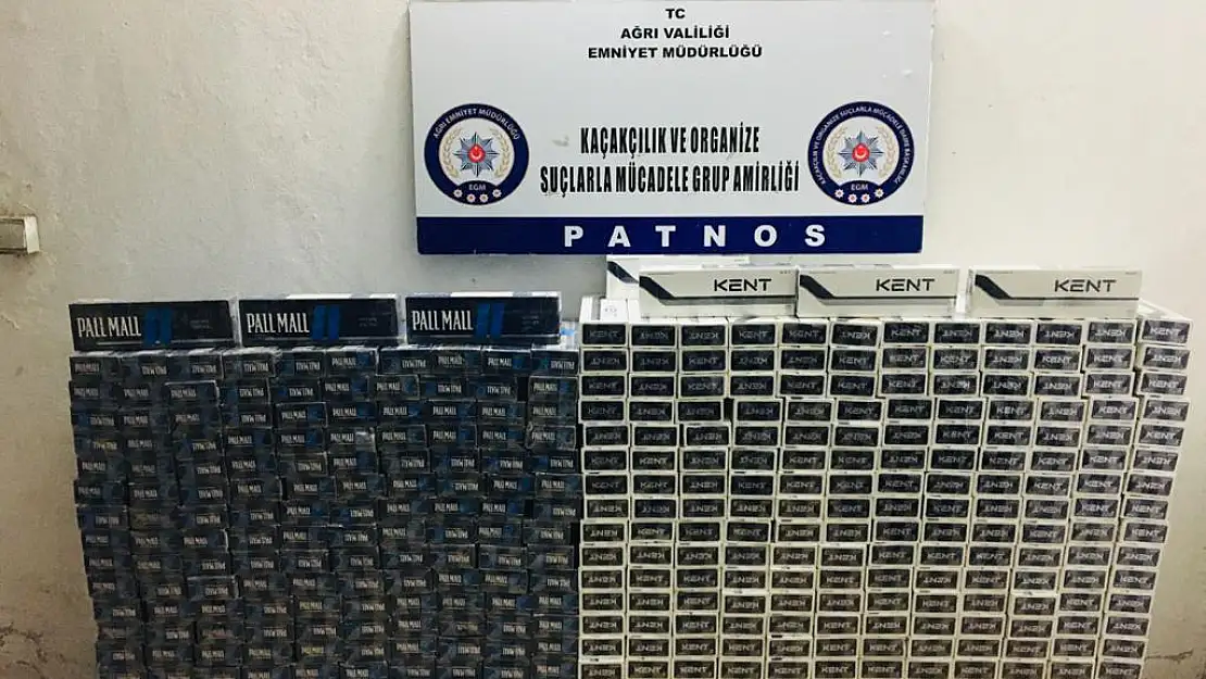 Ağrı'da 12 bin 820 paket kaçak sigara yakalandı