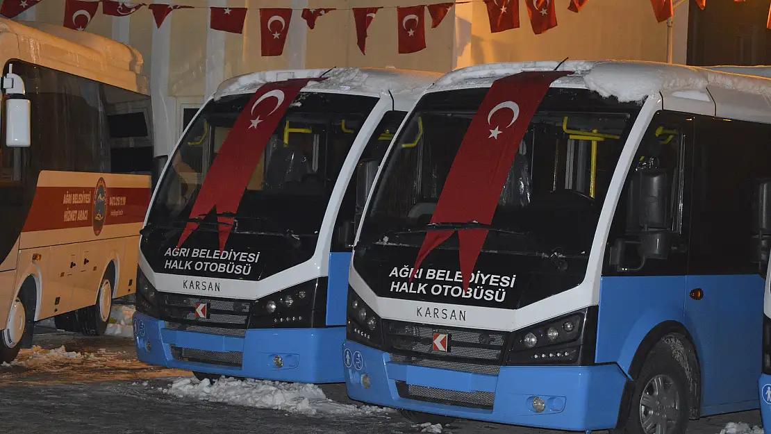 Ağrı'da 66 yeni halk otobüsü hizmete başladı