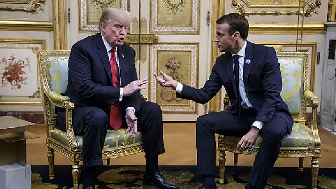 Trump bu kezde Mcron'la atıştı