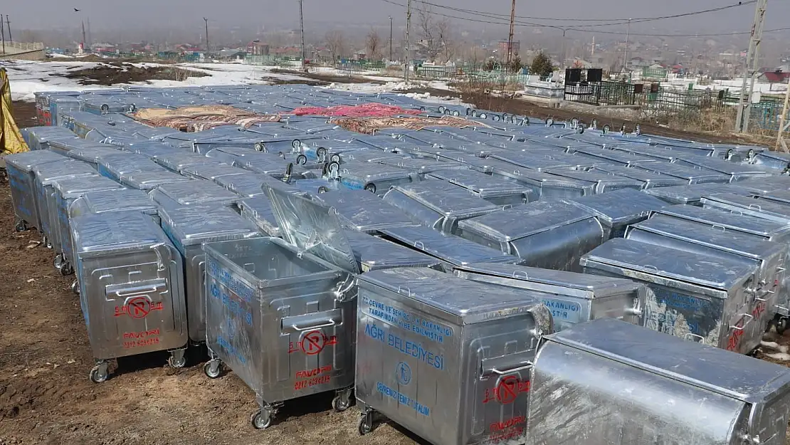 Ağrı Belediyesi 693 adet çöp konteyneri aldı