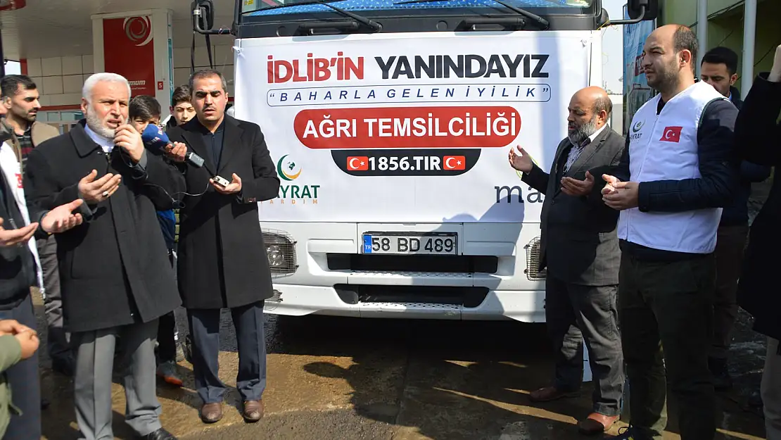 Ağrı'dan idlib'e yardım gönderildi