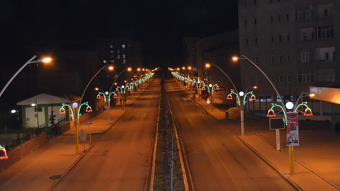 Ağrı'da caddeler ve sokaklar boş kaldı