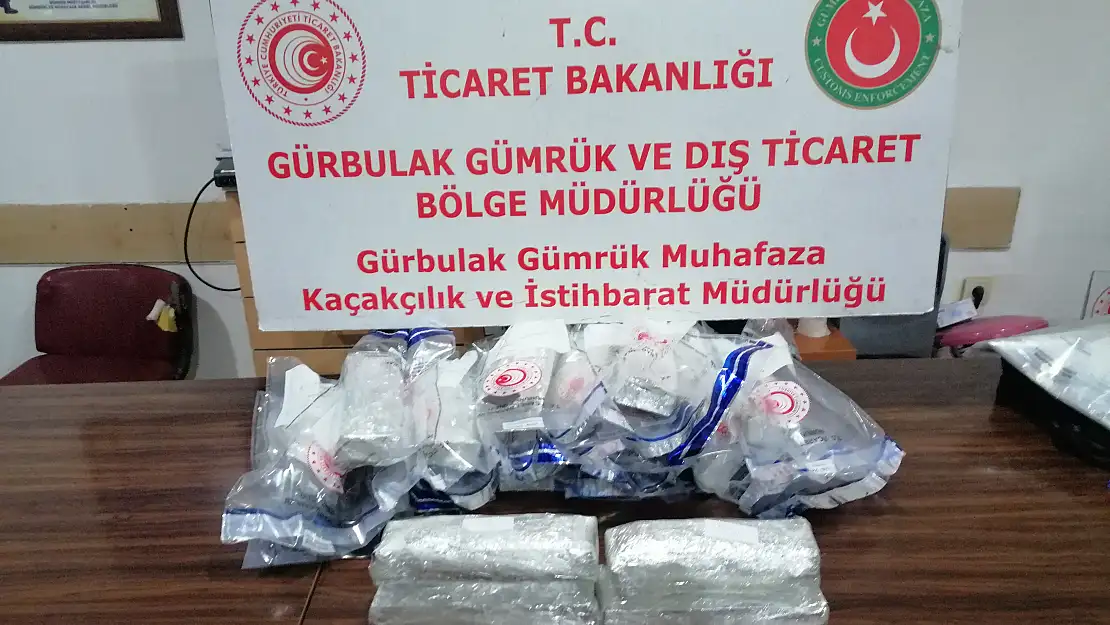 Gürbulak'ta 70 kilogram uyuşturucu yakalandı