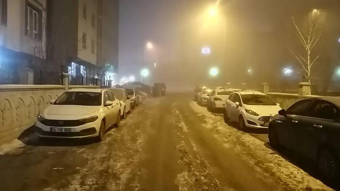 Ağrı'da görüş mesafesi sis nedeniyle düştü