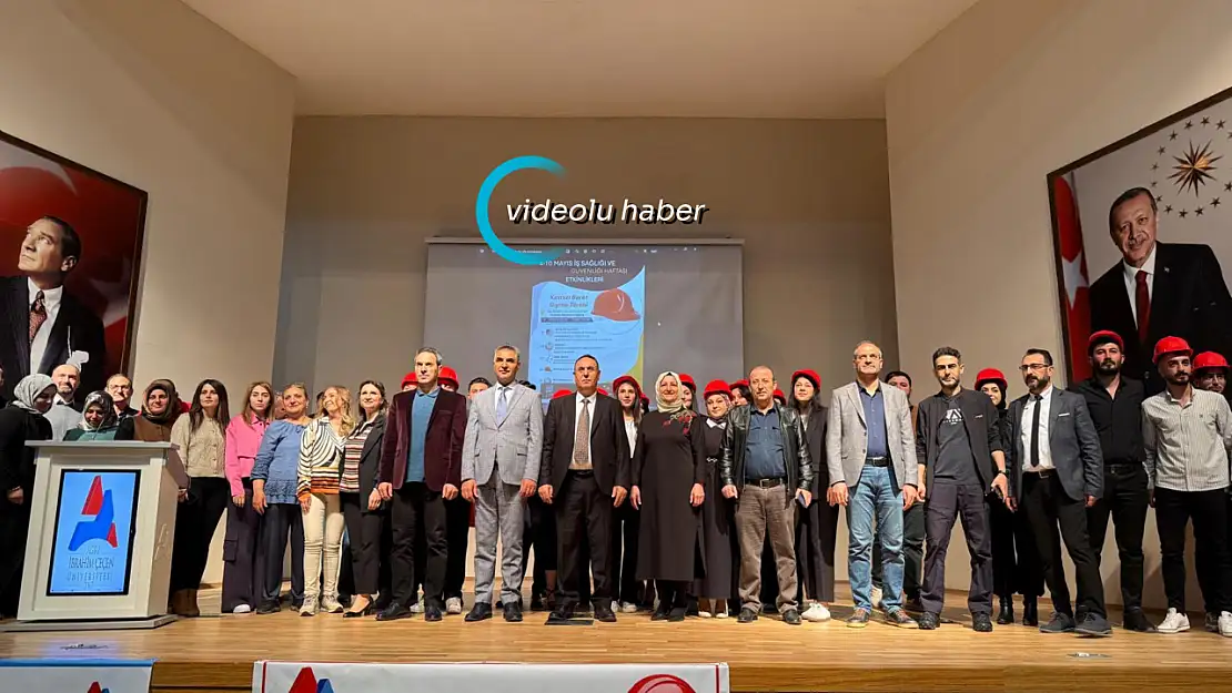 Ağrı'da iş güvenliği haftasında öğrenciler baret giyip bilinç aşıladı