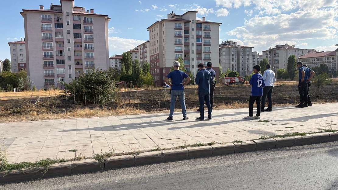 Ağrı'da otluk alanda çıkan yangın mahalleliyi endişelendirdi