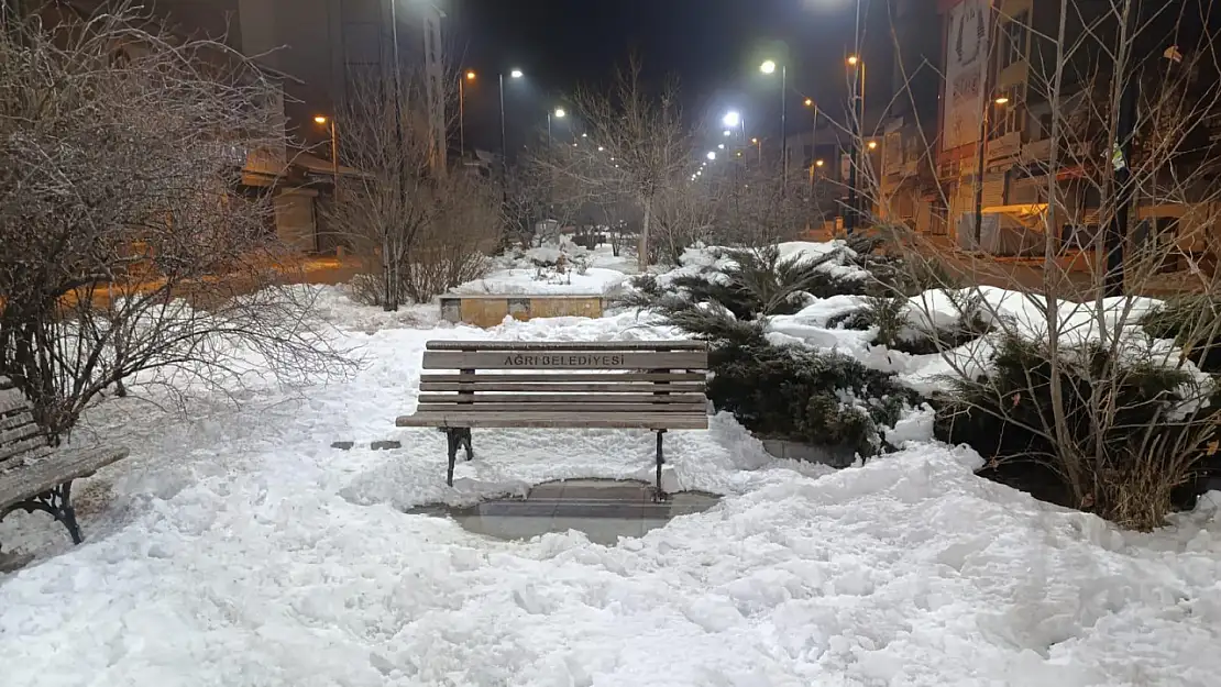 Ağrı'da soğuk hava şehri sessizleştirdi