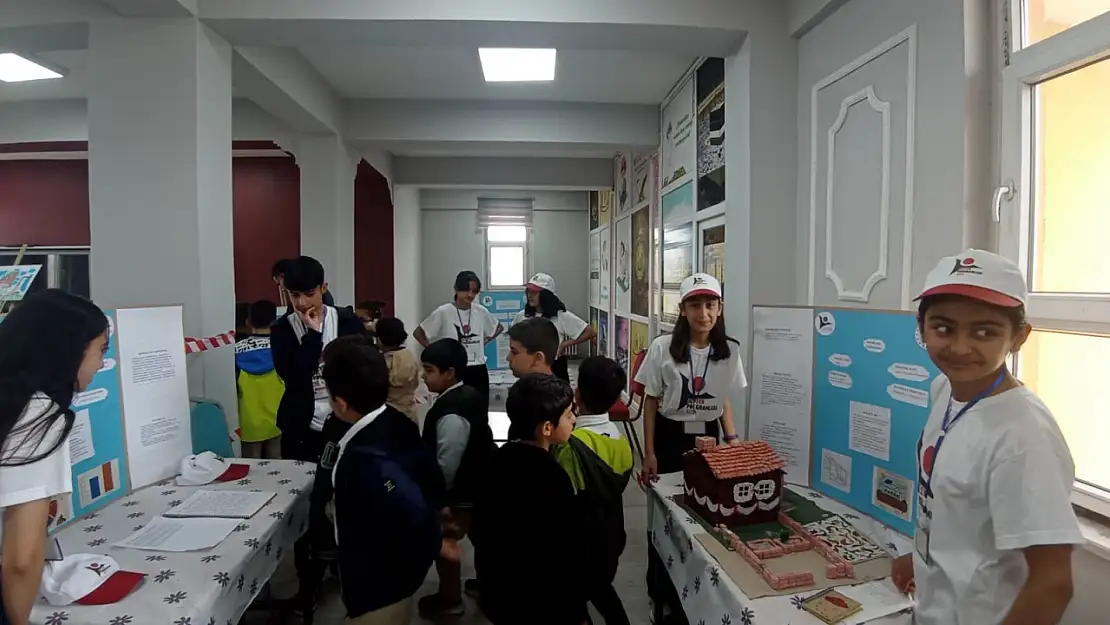 Ağrı Doğa Koleji'nin öğrencileri TÜBİTAK 4006 bilim fuarında projeleri inceledi
