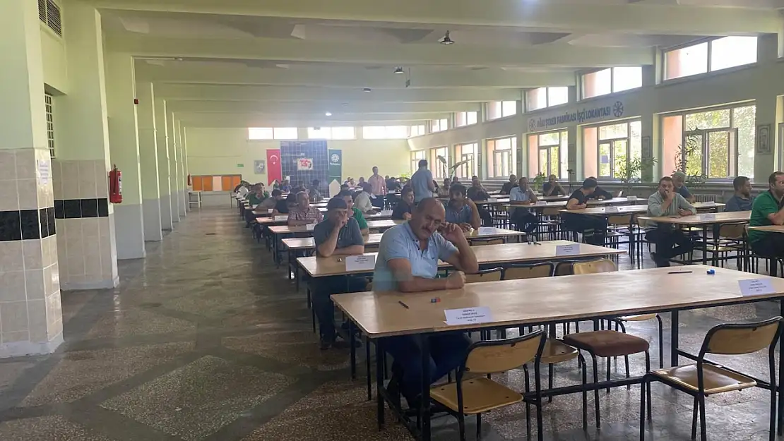 Ağrı Şeker Fabrikası'nda görevde yükselme sınavı yapıldı