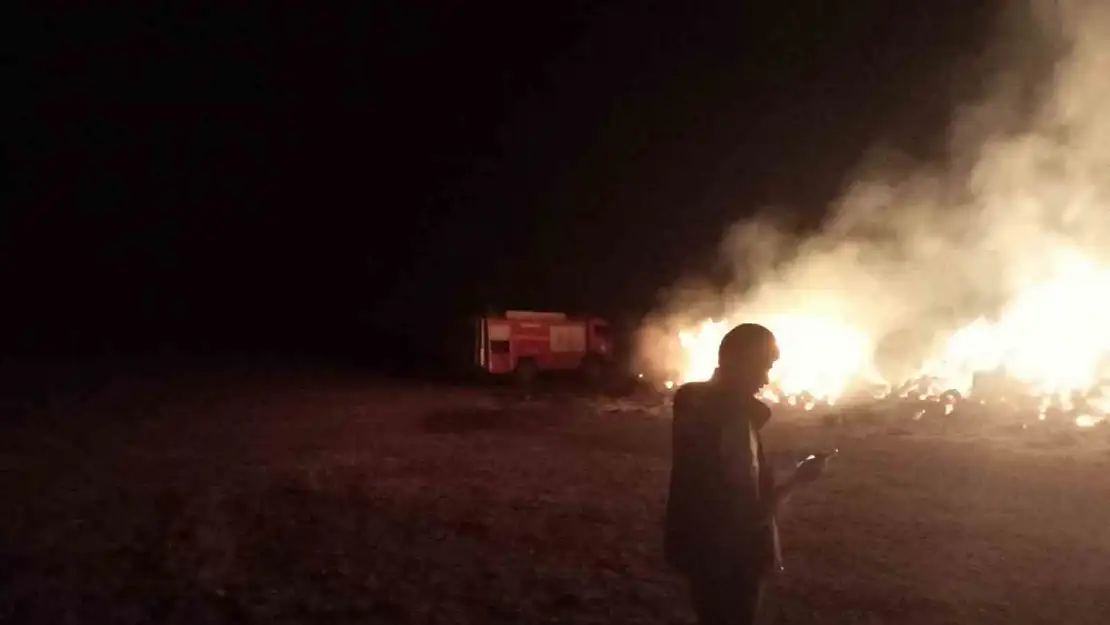 Aşkale'de yangın, hayvan yemleri kül oldu köylüler uyarılıyor