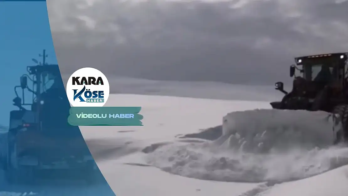 Diyadin'de kar mesaisi: Ekipler yolları tek tek açıyor