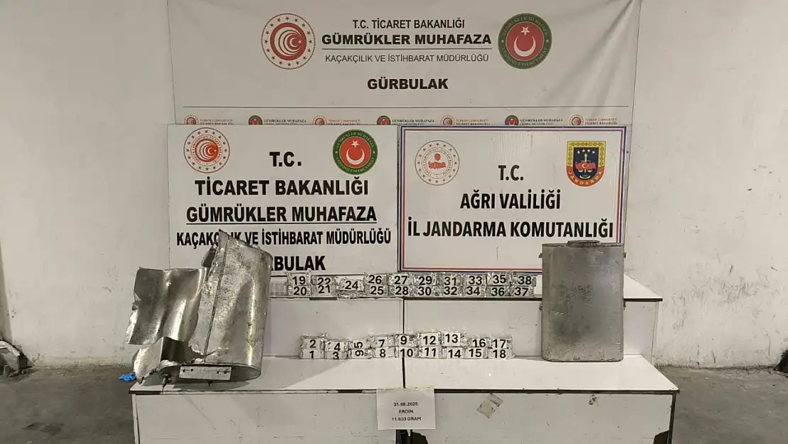 Doğubayazıt'ta tırın deposuna gizlenmiş eroin ele geçirildi