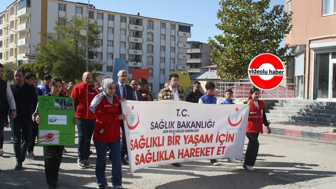 Dünya Yürüyüş Günü'nde Doğubayazıt halkı sağlık için bir araya geldi