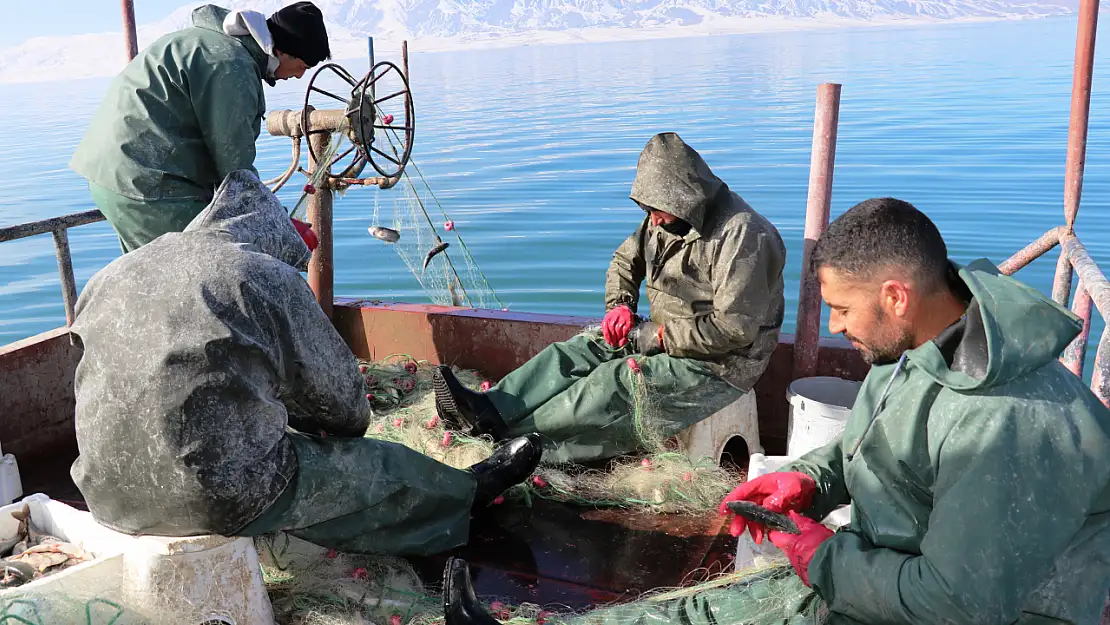 Erçek Gölü'nde inci kefali popülasyonu artıyor, balıkçılar memnun