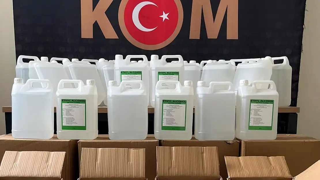 Erzurum'da 350 litre kaçak etil alkol ele geçirildi