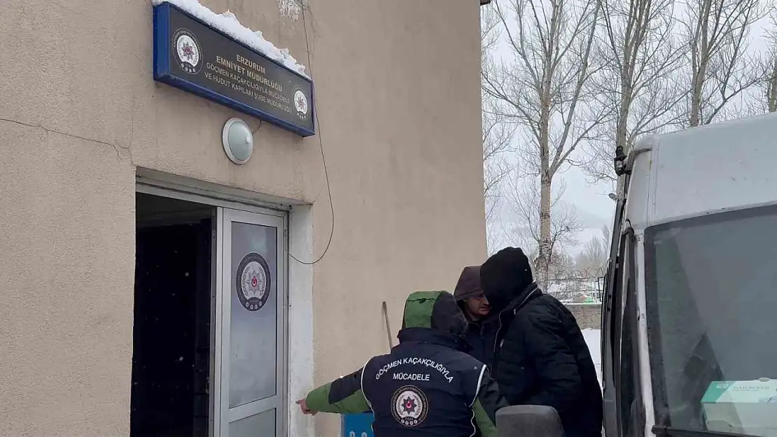 Erzurum'da kaçak göçmenler yakalandı