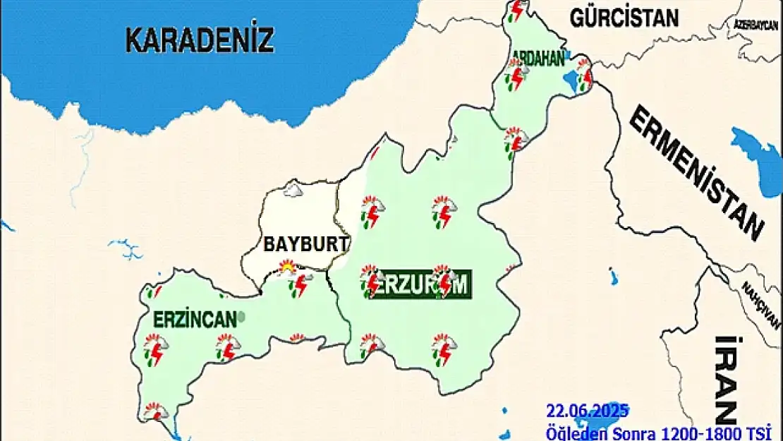 Erzurum'da kuvvetli yağışlar bekleniyor, vatandaşlara önlem çağrısı yapıldı